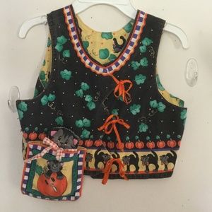 Handmade Halloween Vest Girls' size S, 6X, 7, 8